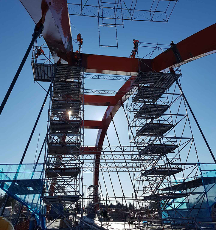 scaffolding bridge